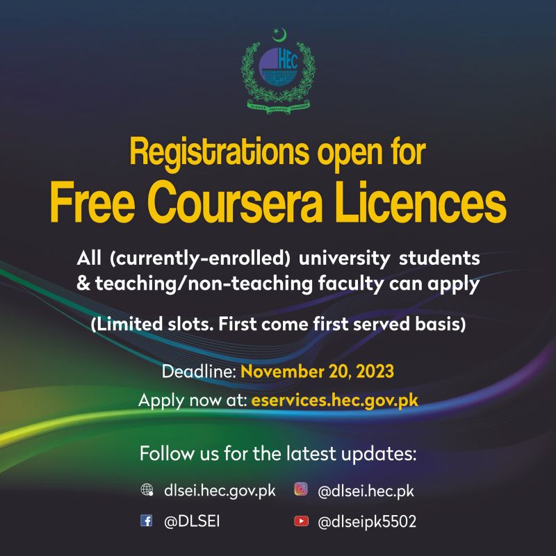 HEC is offering Free Coursera Licenses - Empower Your Future in Tech!