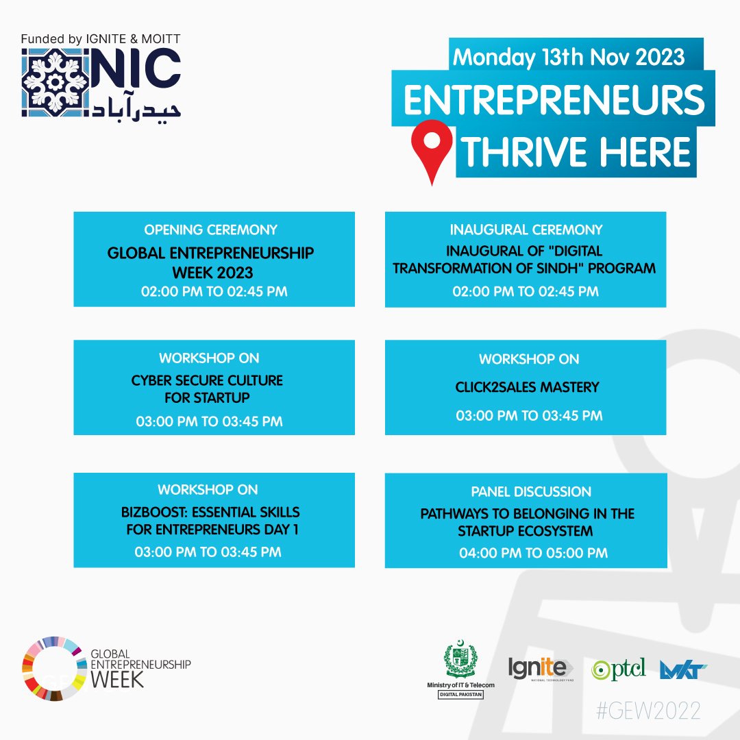 Join the Excitement at NIC Hyderabad for Global Entrepreneurship Week 2023!