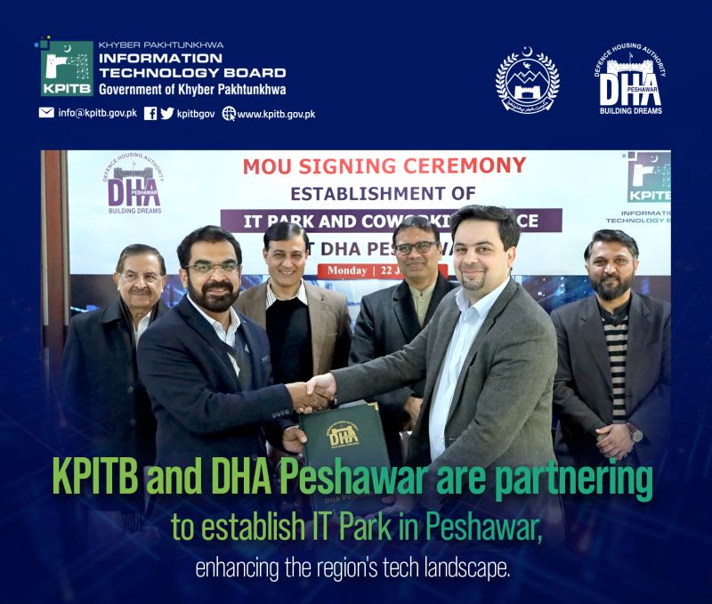 Empowering Peshawar's Tech Ecosystem: KPITB and DHA Collaborate to Launch Innovista IT Park
