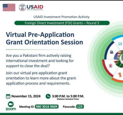 Join the USAID IPA FDI Grant Virtual Orientation – Don’t Miss Out!