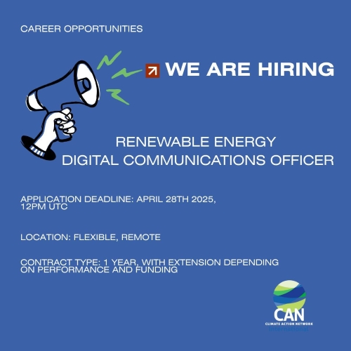 Join CAN International: Renewable Energy Digital Communications Officer (Remote, Full-Time)
