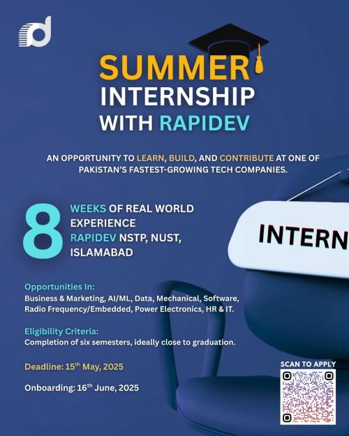 Apply Now: Rapidev Summer Internship Program 2025 (Paid & Onsite)