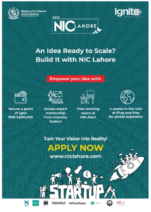 NIC Lahore Opens Applications for Cohort 2 — Grants, Global Access & Growth!