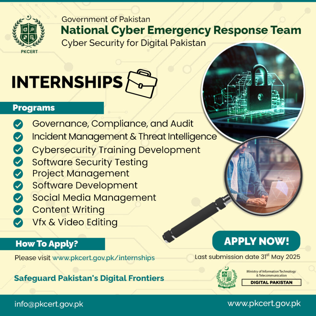 Launch Your Cybersecurity Career with PKCERT Internship 2025 – Apply by May 31!