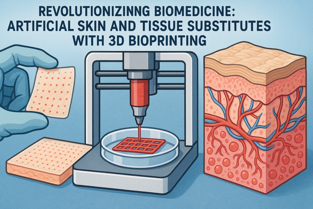 Revolutionizing Biomedicine: Artificial Skin and Tissue Substitutes with 3D Bioprinting
