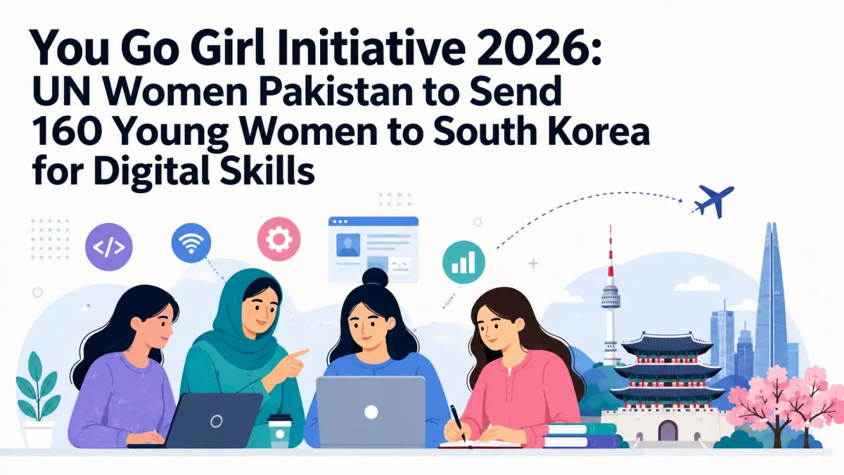 You Go Girl Initiative 2026: UN Women Pakistan to Send 160 Young Women to South Korea for Digital Skills