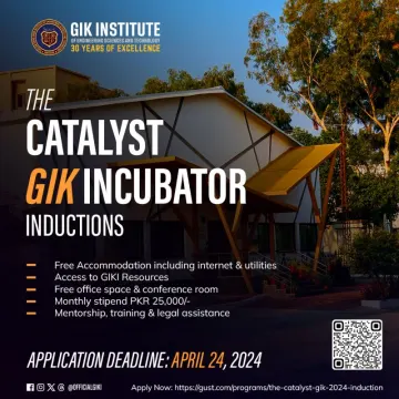 Catalyst GIK Incubator 2024 Induction! Deadline April 24, 2024