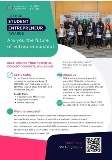  Step Into the Spotlight: Compete in the Global Student Entrepreneur Awards (GSEA)