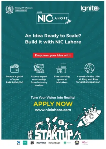 NIC Lahore Opens Applications for Cohort 2 — Grants, Global Access & Growth!