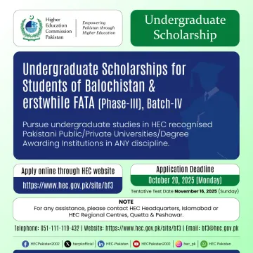 HEC Undergraduate Scholarship 2025: Opportunities for Balochistan and FATA Students in Tech and Beyond