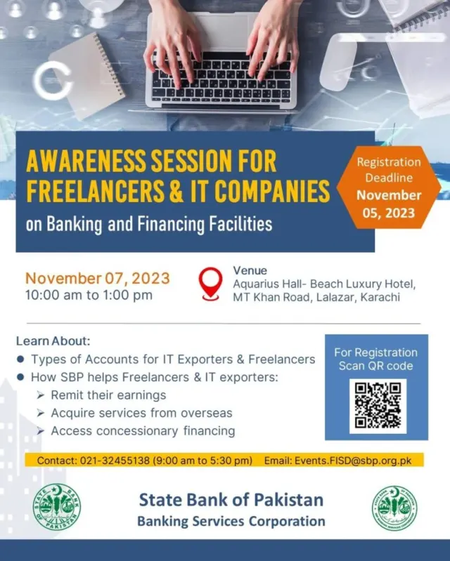 SBP to Host Awareness Session for Freelancers and IT Companies
