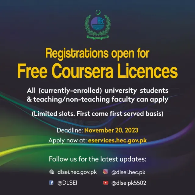 HEC is offering Free Coursera Licenses - Empower Your Future in Tech!