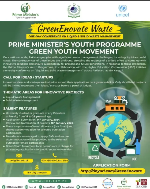 Solving Pakistan's Waste Challenges: Join the Prime Minister's Youth Program Conference