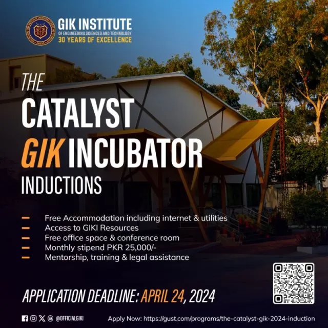 Catalyst GIK Incubator 2024 Induction! Deadline April 24, 2024