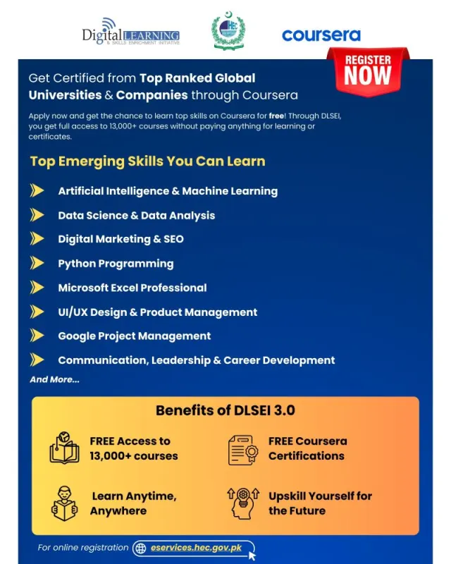 DLSEI 3.0 Now Open — Get FREE Coursera Access & Certifications