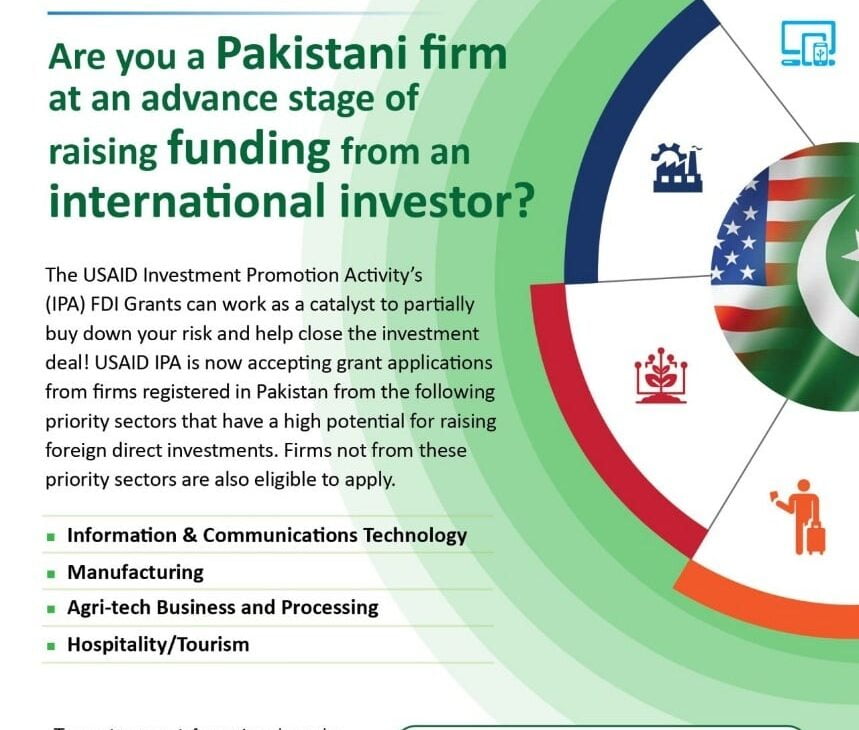 USAID Announces Second Round of FDI Grants for Pakistani Firms