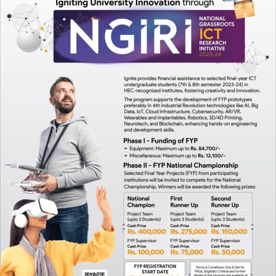 Ignite's National Grassroots ICT Research Initiative (NGIRI) 2023-24 Fostering Innovation in Final Year Projects