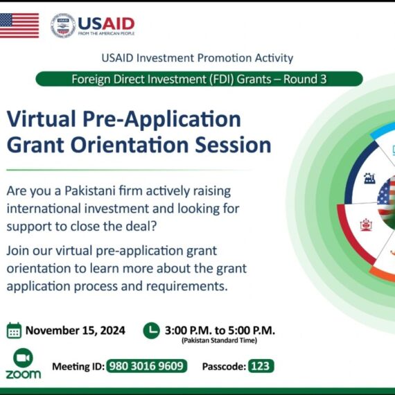 Unlock Growth with USAID FDI Grant: Virtual Orientation for Pakistani SMEs & Startups