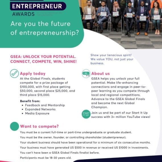 🌟 Are You the Next Big Entrepreneur? Enter GSEA for a Chance to Win $100,000!